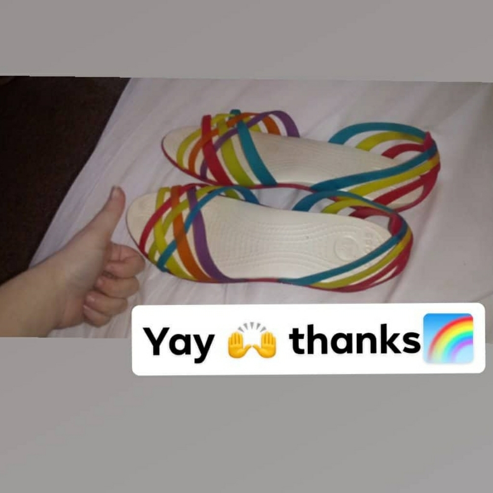🌈THANK U💖 Rainbow sandals BeAuTiFuL nearly new!